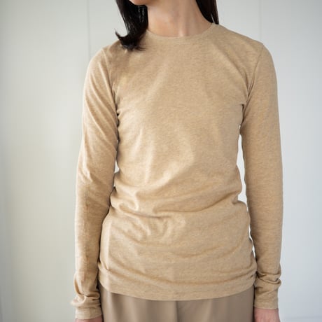 organic gauze tops/brown heather