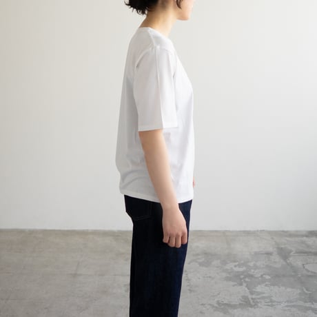 cotton silk/half sleeve tshirt / white/size 0.1.2