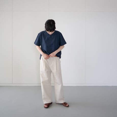 dry touch cotton/crew neck cut and sew/buleberry heather/size1.2.3