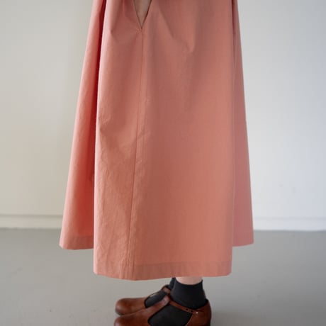 mixed fabric panel dress/red heather