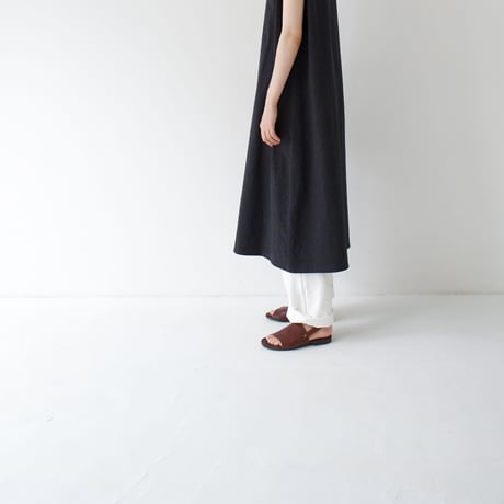 dry vortex cotton/sleeveless dress/charcoal gray