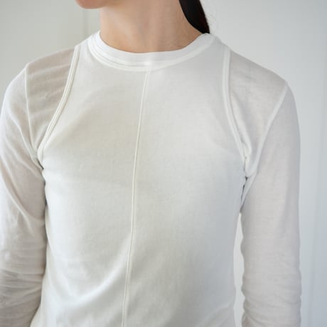 organic gauze tops/white