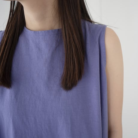 dry vortex cotton/sleeveless dress/lavender