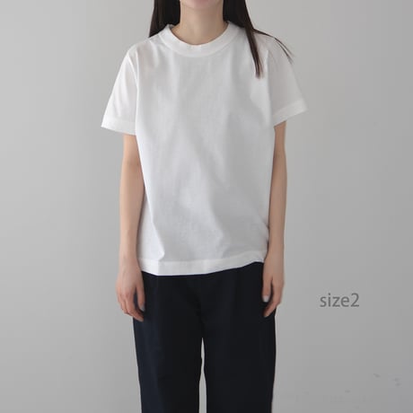 dry touch cotton/wide collar sleeve binder tee/off white/size1.2