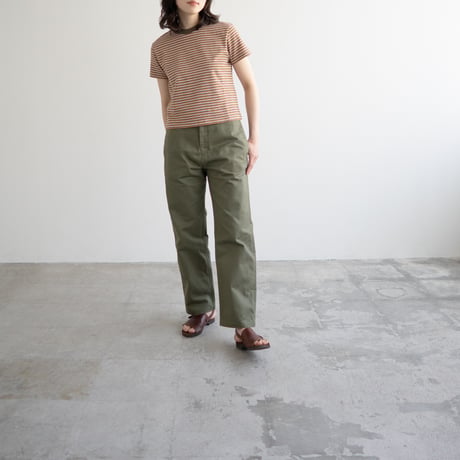 cotton herringbone work pants/olive drab