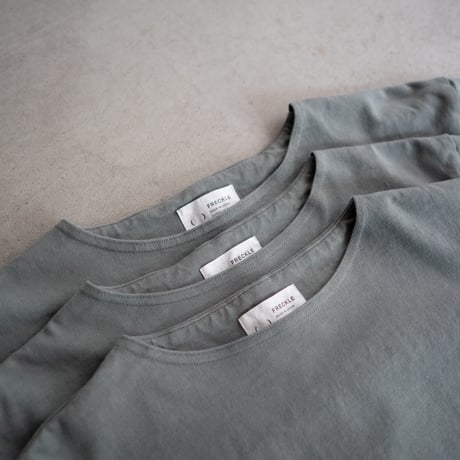 mvs cotton/center back long sleeve tshirt/granite green/size1.2.3