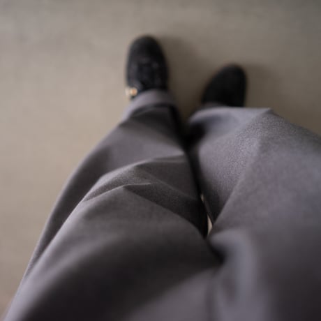 relaxed wide pants/charcoal gray