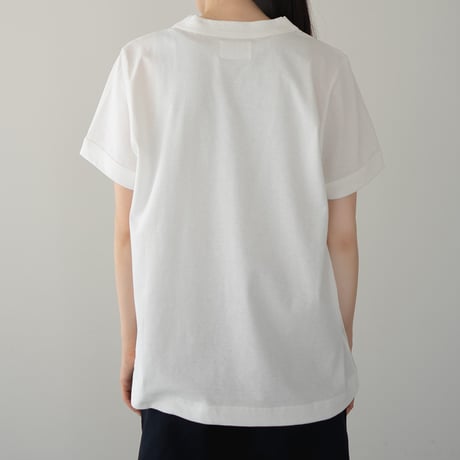 dry touch cotton/wide collar sleeve binder tee/off white/size1.2