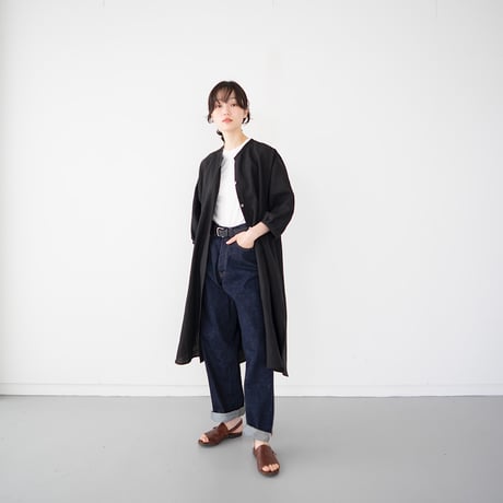 belgian linen shits one-piece/black