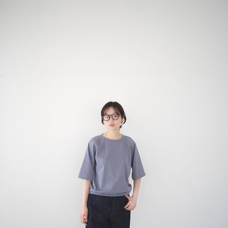mvs cotton/half sleeve tshirt/blue stone