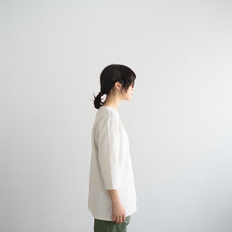 mid-length heritage Basque shirt/off white