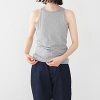 organic gauze sleeveless top/gray heather