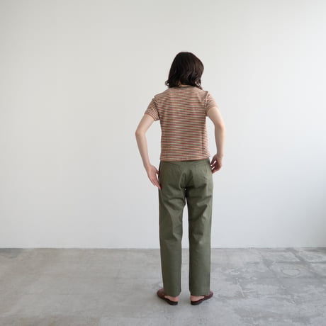 cotton herringbone work pants/olive drab