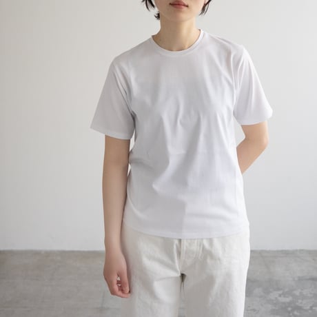 cotton silk/half sleeve tshirt / white/size 0.1.2