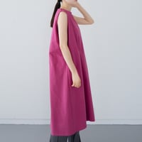 dry vortex cotton/sleeveless dress/berry