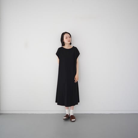 organic cotton flow one piece/black robe