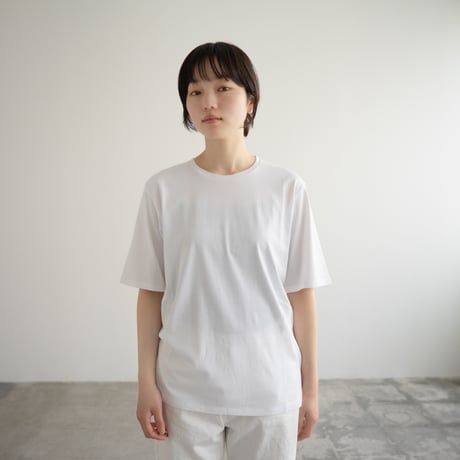 cotton silk/half sleeve tshirt / white/size 0.1.2