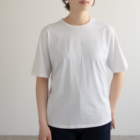 cotton silk/half sleeve tshirt / white/size 0.1.2