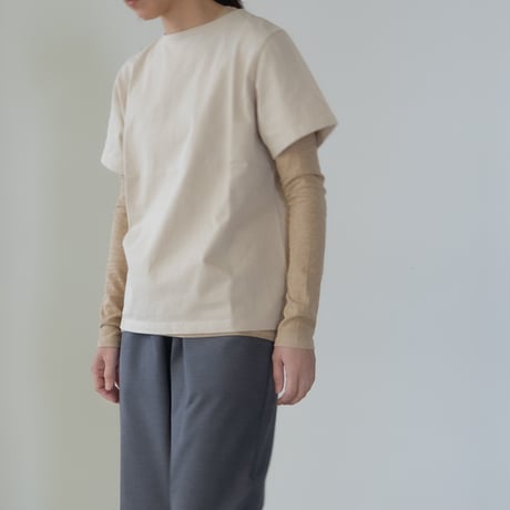 organic gauze tops/brown heather