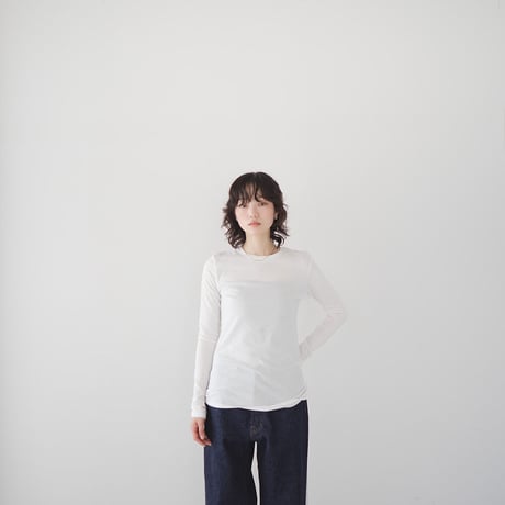 organic warm gauze tops/white