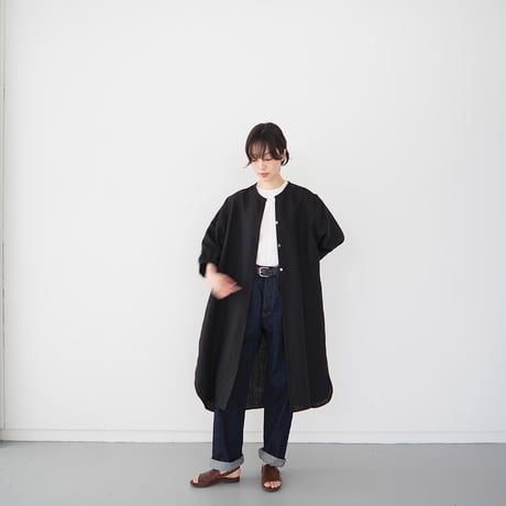 belgian linen shits one-piece/black