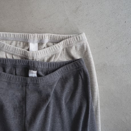 organic ribbed cotton100/under bottoms/kinari heather.charcoal heather.size1&2