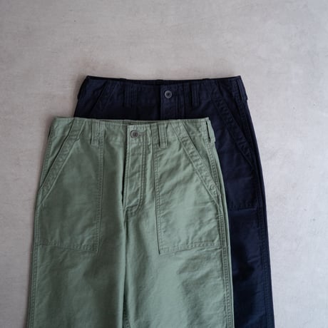 back satin/baker pants/hedge green/size1.2