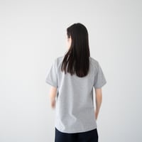 dry touch cotton/wide collar sleeve binder tee/heather gray/size1.2