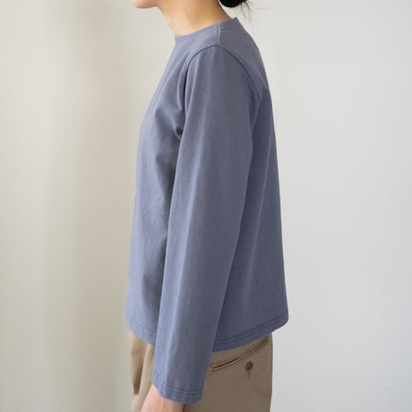 mvs cotton/center back long sleeve tshirt/blue stone/size1.2.3