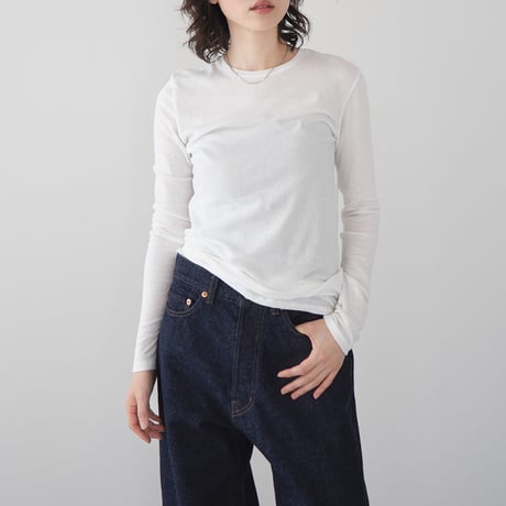 organic warm gauze tops/white