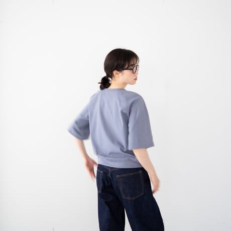 mvs cotton/half sleeve tshirt/blue stone
