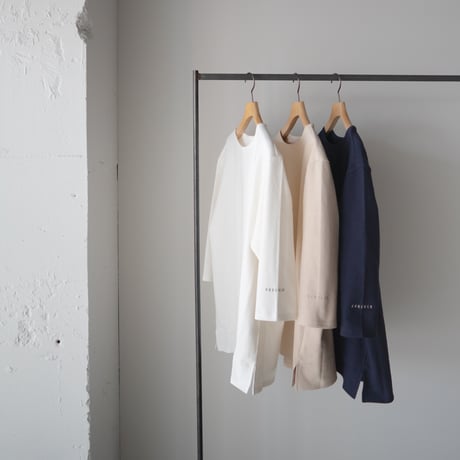 mid-length heritage Basque shirt/off white