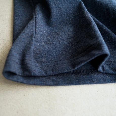 dry touch cotton/crew neck cut and sew/buleberry heather/size1.2.3