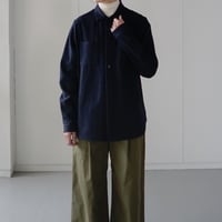 コットンウール縮絨ツイルシャツ