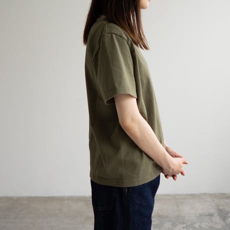 mvs cotton/center back tshirt /olivine/size1.2.3