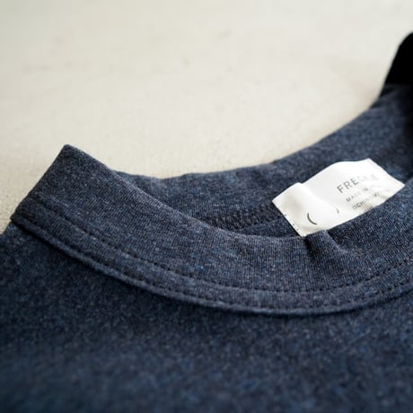 dry touch cotton/crew neck cut and sew/buleberry heather/size1.2.3