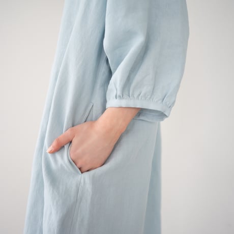 belgian linen shits one-piece/sax