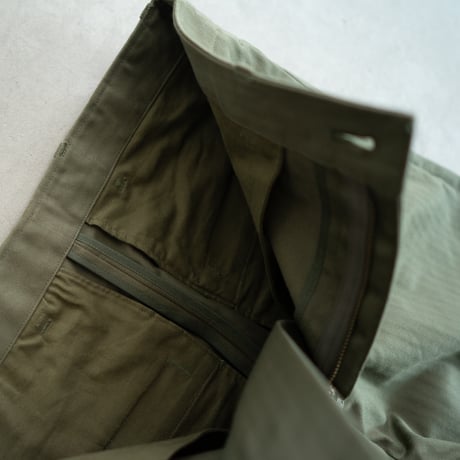 cotton herringbone work pants/olive drab