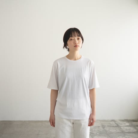cotton silk/half sleeve tshirt / white/size 0.1.2