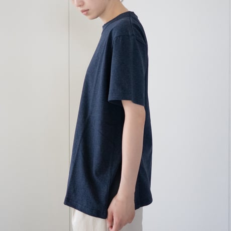 dry touch cotton/crew neck cut and sew/buleberry heather/size1.2.3