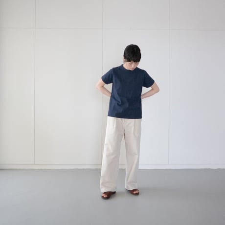 dry touch cotton/crew neck cut and sew/buleberry heather/size1.2.3