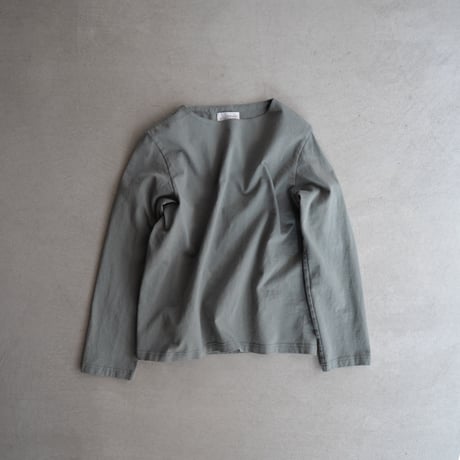 mvs cotton/center back long sleeve tshirt/granite green/size1.2.3