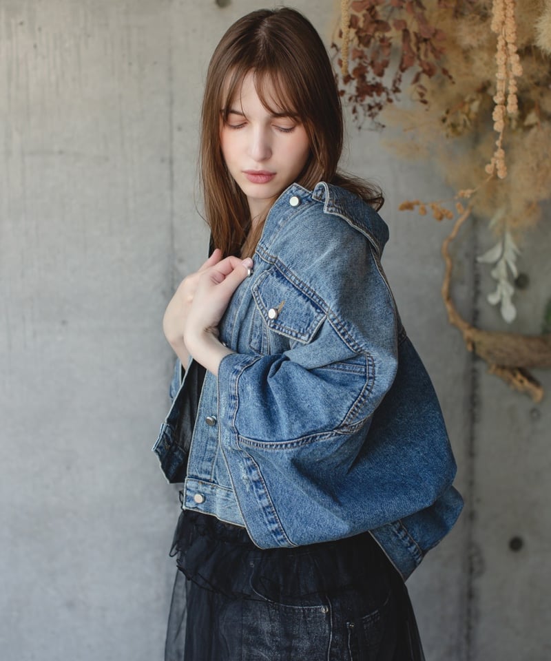 select）デニムポンチョ | make_ai