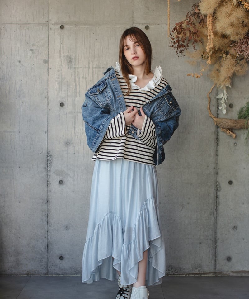 select）デニムポンチョ | make_ai