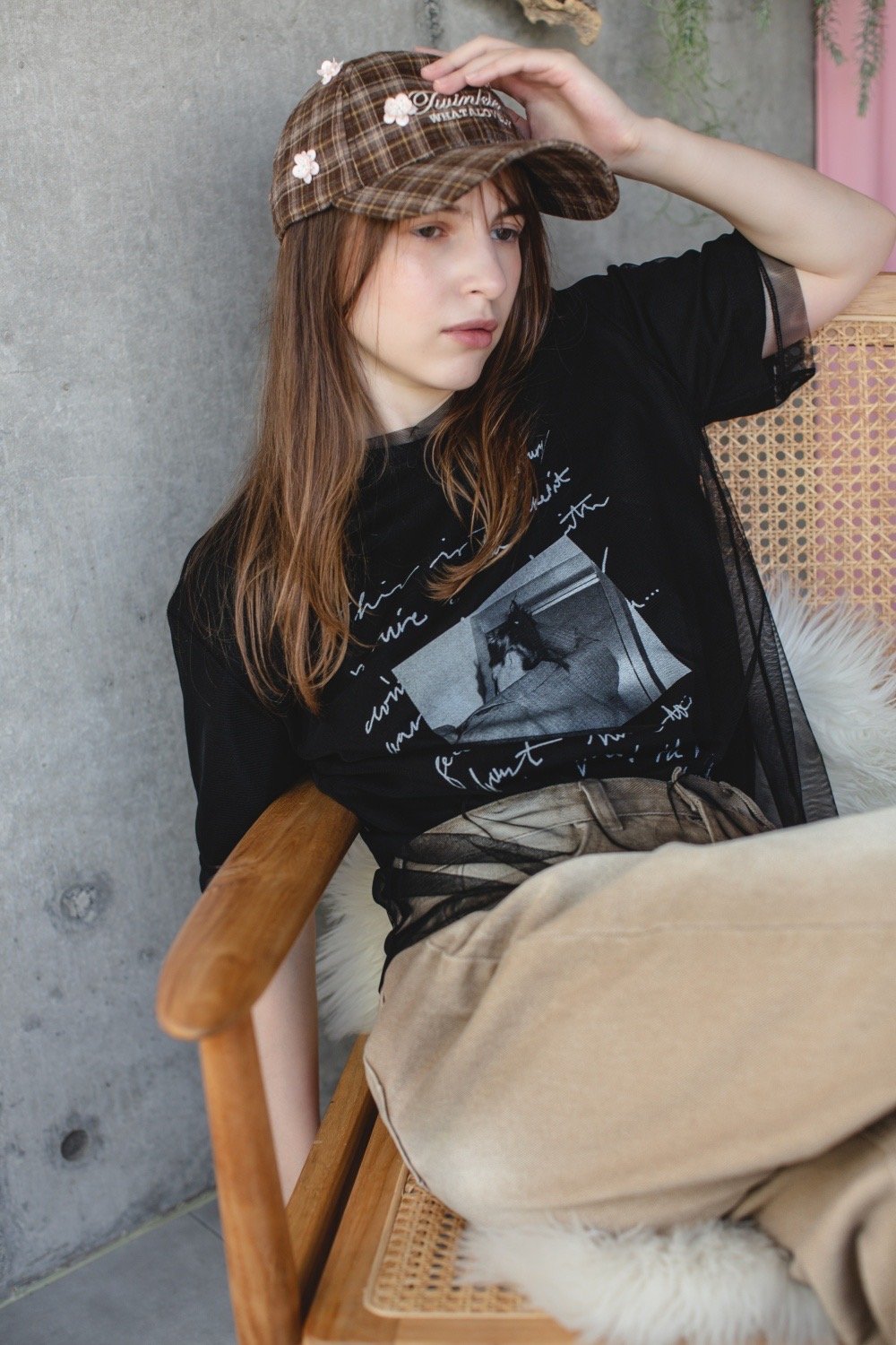 select）チュールTシャツ （2枚SET) | make_ai