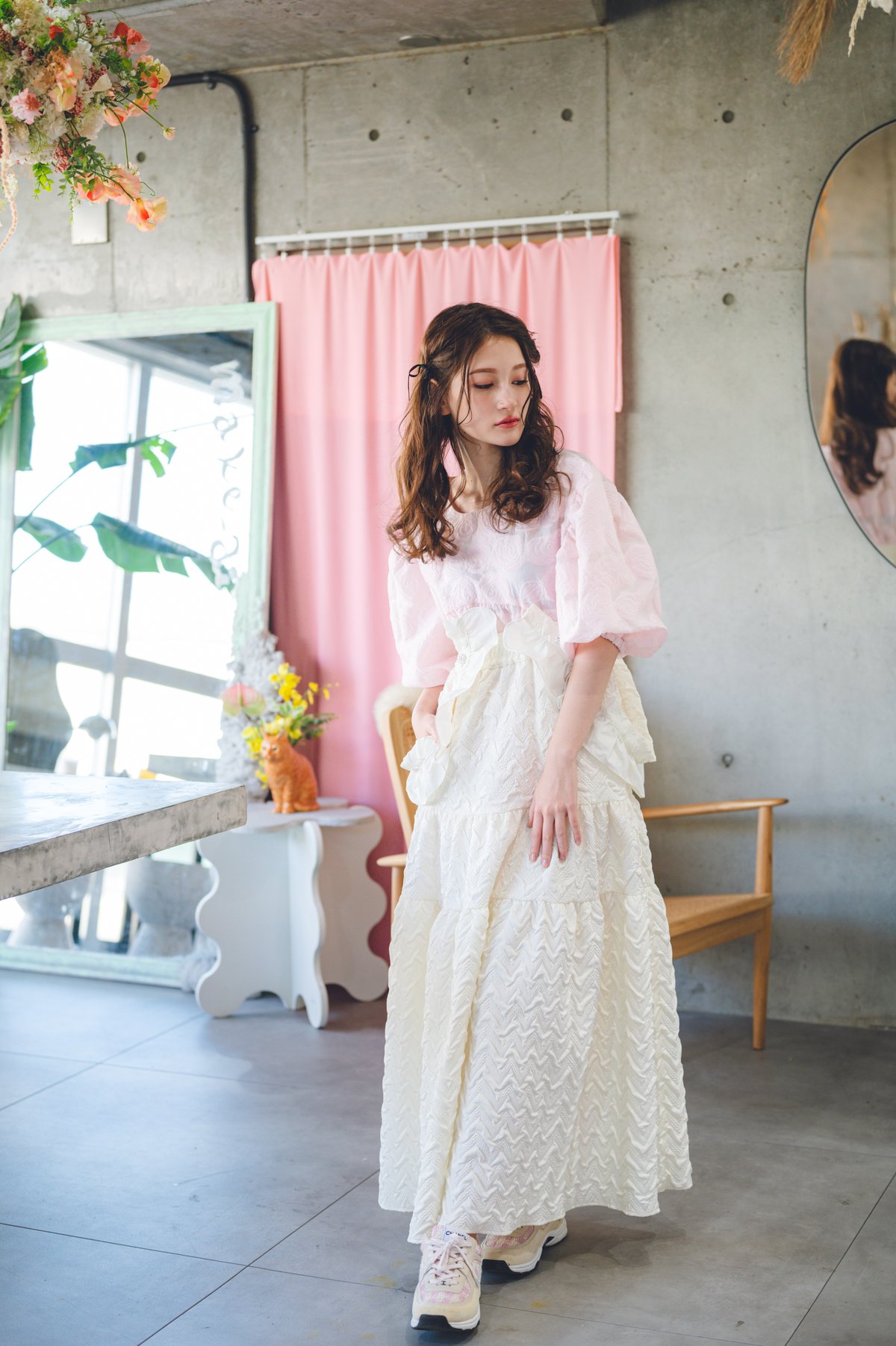 パリエロ　ピンクゴールド　未使用　サロペットスカート  XS SETUP7 サロペット オーバーオール 「SETUP7」ジャンパー