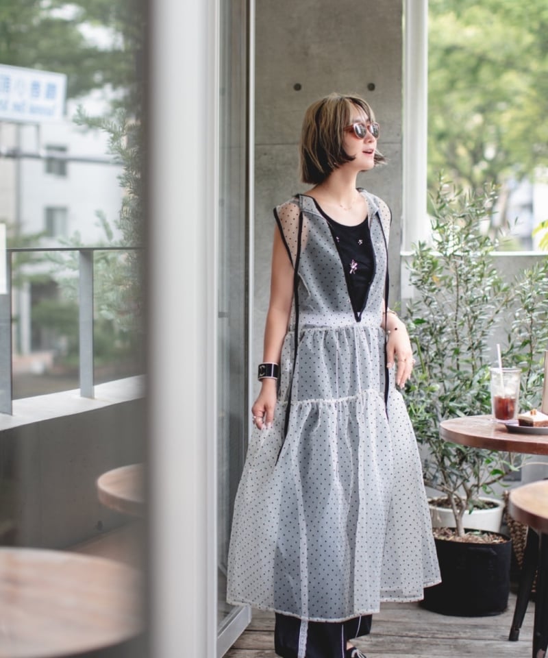 mona_t　　leinwande リサイクルオーガンジーワンピース LEINWANDE Recycle Organdy Pleats Dress ラインヴァンド