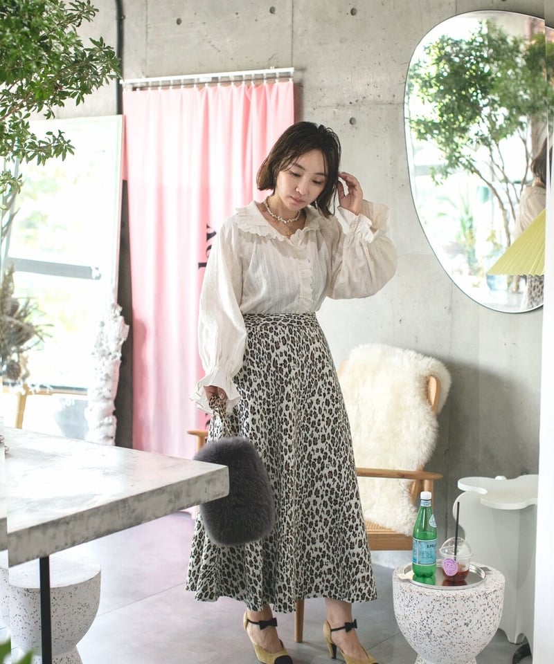 original）レオパード柄ジャカードスカート | make_ai 