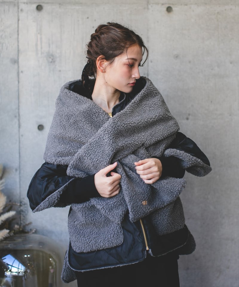 make_ai フリルボアポンチョ 雑誌STORYセレクト（original