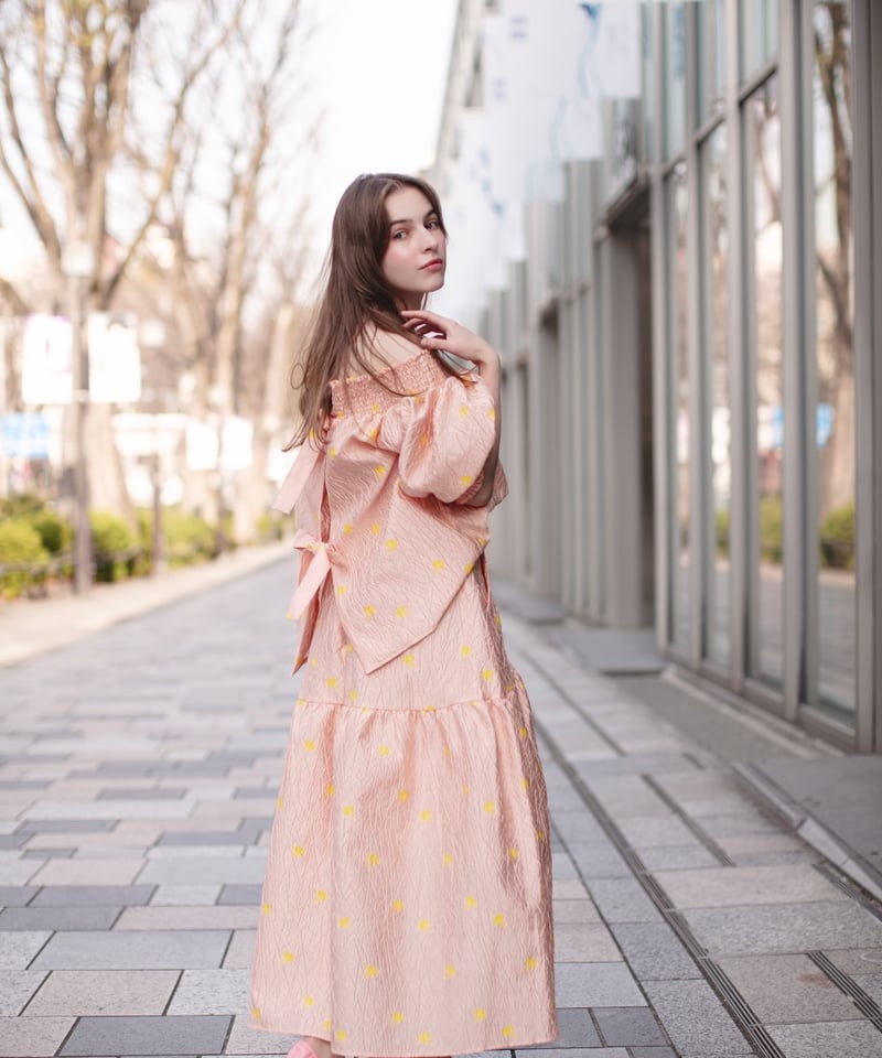 make-ai ジャガードボリュームスカート pink make-ai ジャガードボリュームスカート pink